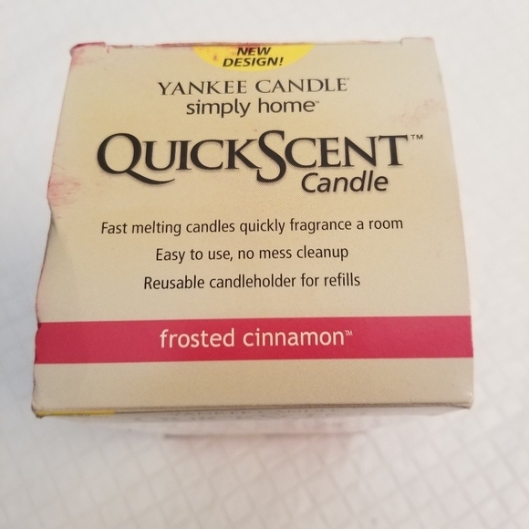 New Yankee Candle QuickScent Candle Frosted Cinnamon 3 Refills Christmas - Picture 2 of 5